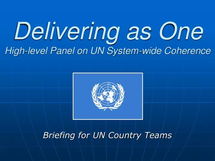 delivering as one high level panel on un system wide coherence