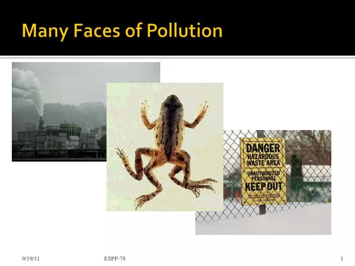 many faces of pollution