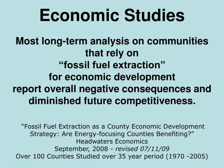 economic studies