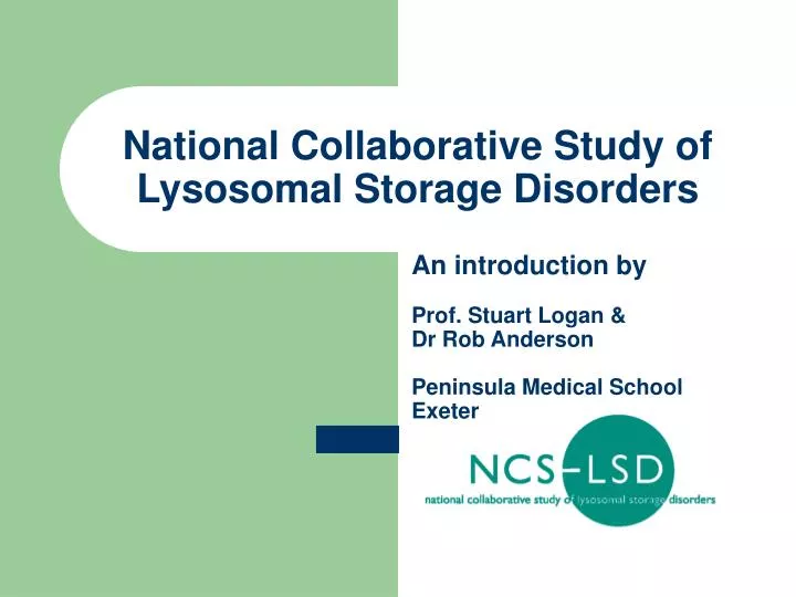national collaborative study of lysosomal storage disorders