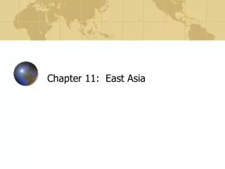 Chapter 11: East Asia
