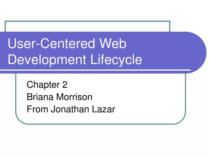 user centered web development lifecycle