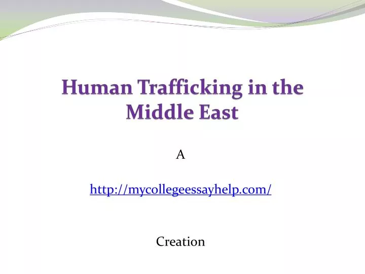 human trafficking in the middle east