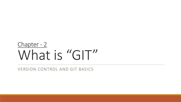 chapter 2 what is git
