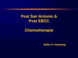 post san antonio post ebcc chemotherapie aafke h honkoop