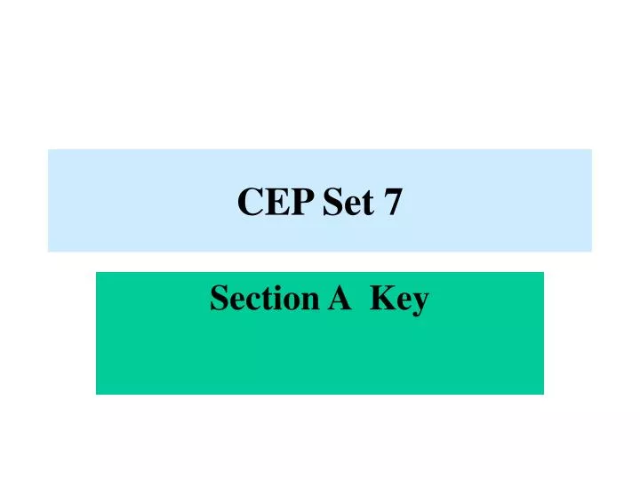 cep set 7