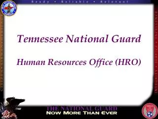Tennessee National Guard Human Resources Office (HRO)