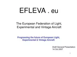 Progressing the future of European Light, Experimental &amp; Vintage Aircraft