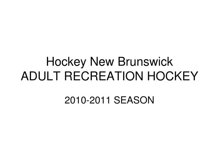 hockey new brunswick adult recreation hockey