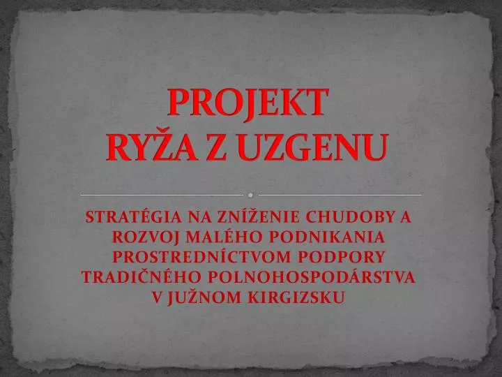 projekt ry a z uzgenu