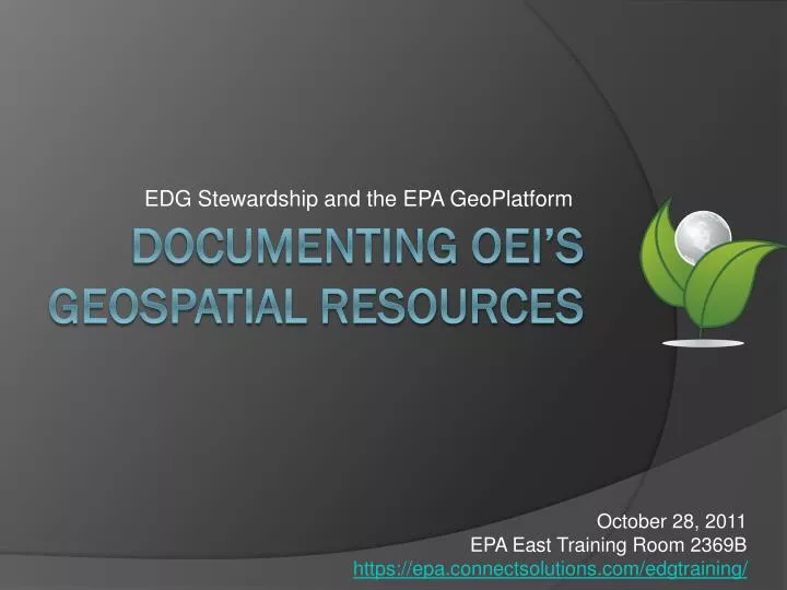 edg stewardship and the epa geoplatform