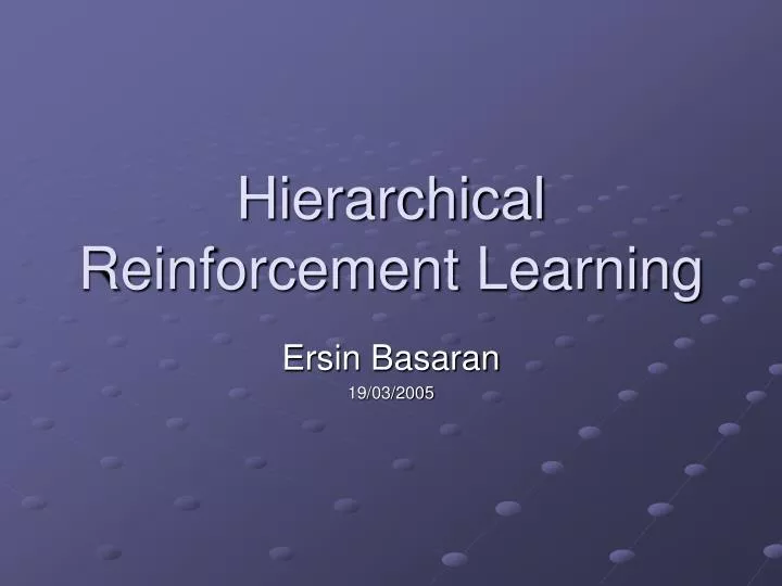 hierarchical reinforcement learning