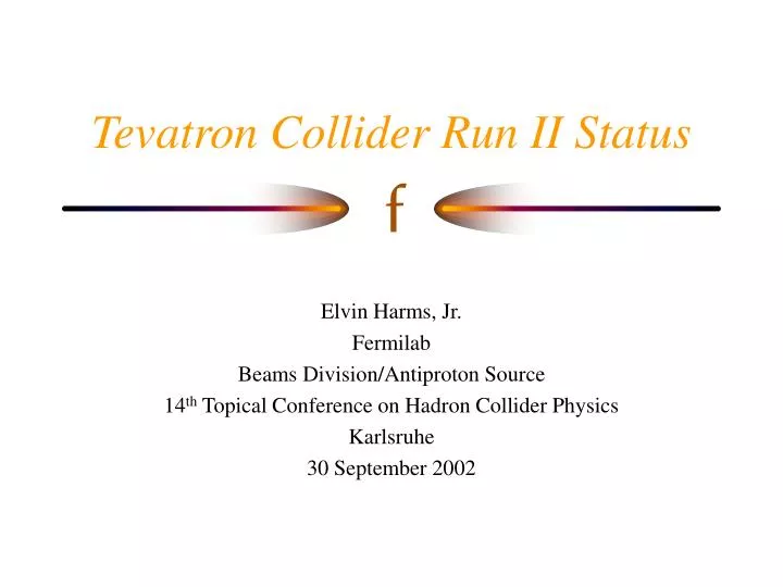 tevatron collider run ii status