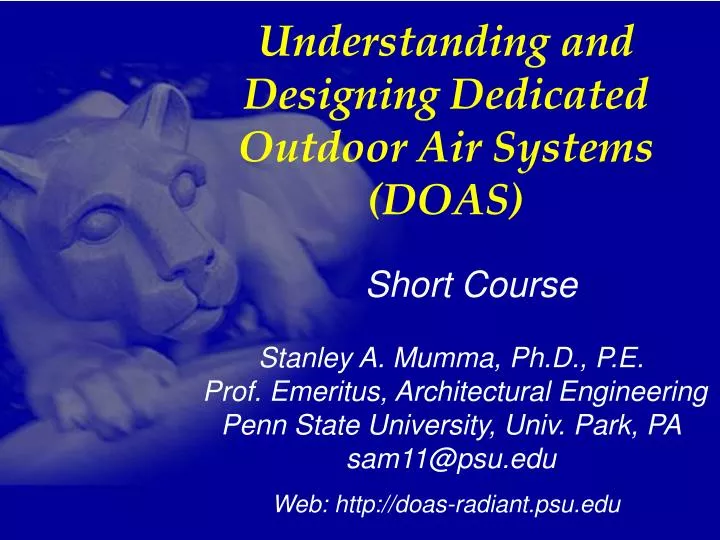 understanding and designing dedicated outdoor air systems doas