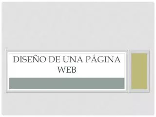 dise o de una p gina web