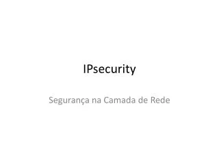 IPsecurity