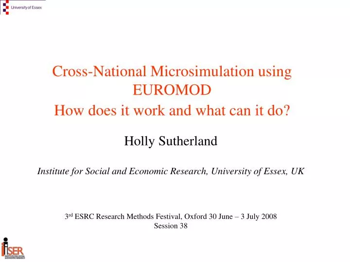 cross national microsimulation using euromod how does it work and what can it do