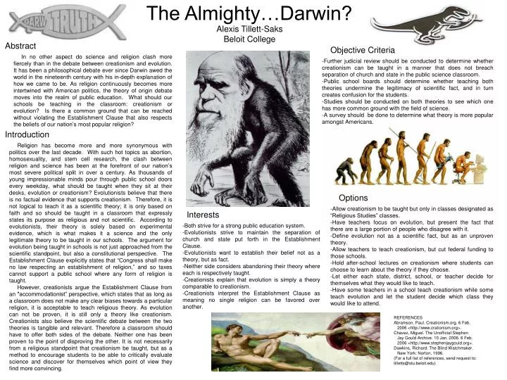 the almighty darwin