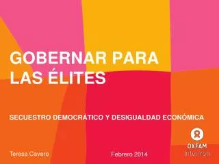 gobernar para las lites
