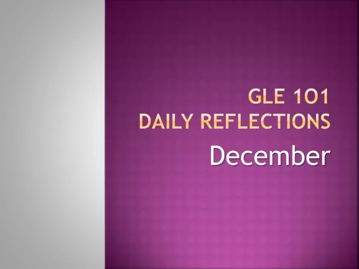 gle 1o1 daily reflections