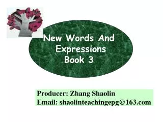 New Words And Expressions Book 3