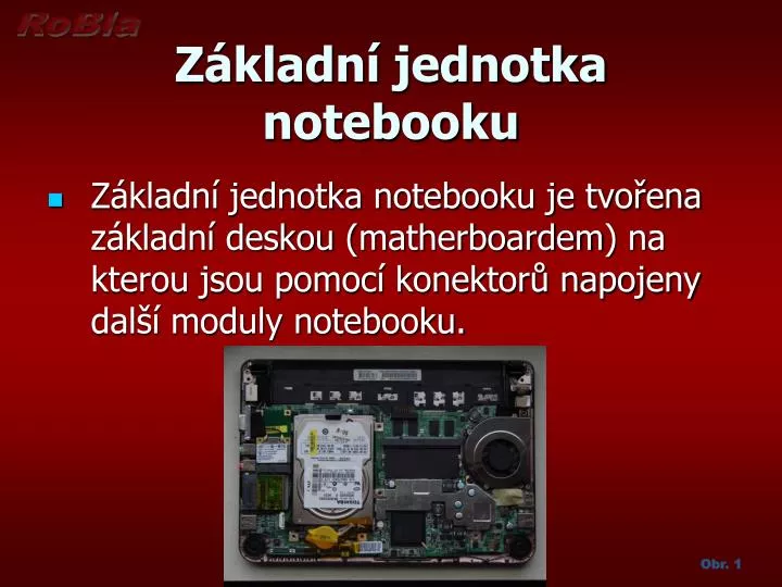 z kladn jednotka notebooku