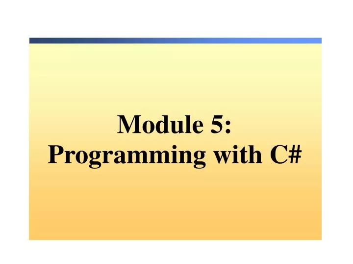 module 5 programming with c