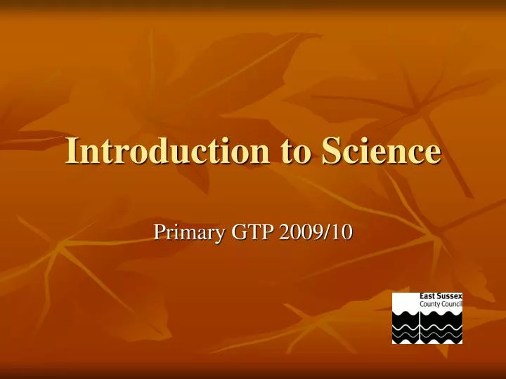 introduction to science