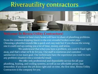 Utilities Contractor, Commercial Plumbing, Water Heater and