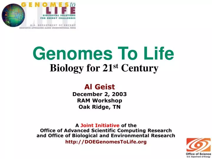 genomes to life