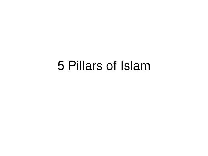 5 pillars of islam