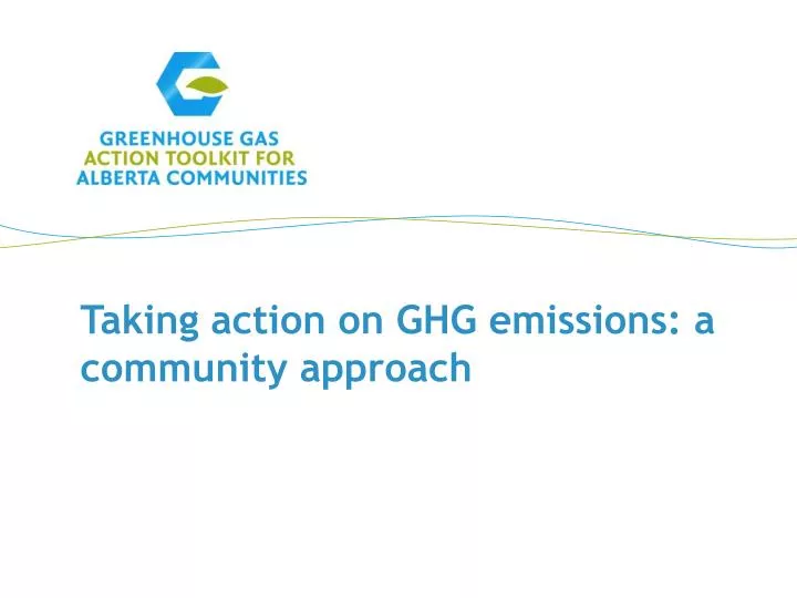 taking action on ghg emissions a community approach