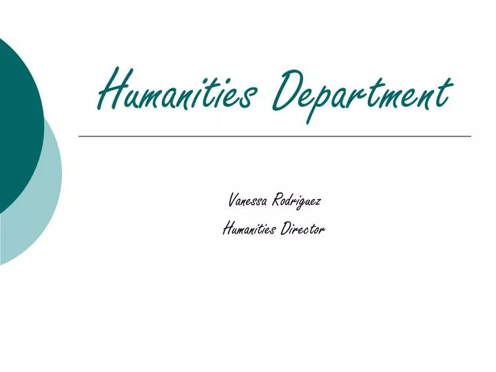 humanities department