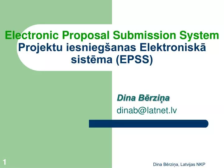 electronic proposal submission system projektu iesnieg anas elektronisk sist ma epss