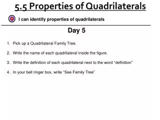 5.5 Properties of Quadrilaterals