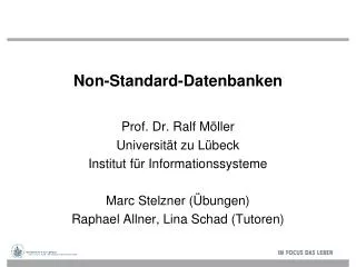 non standard datenbanken