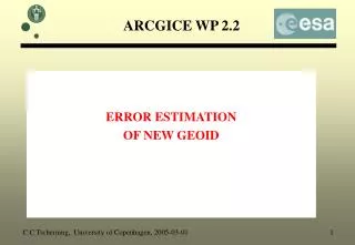 ARCGICE WP 2.2