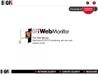 For ISA Server Real-time HTTP/FTP monitoring, anti-virus and access control
