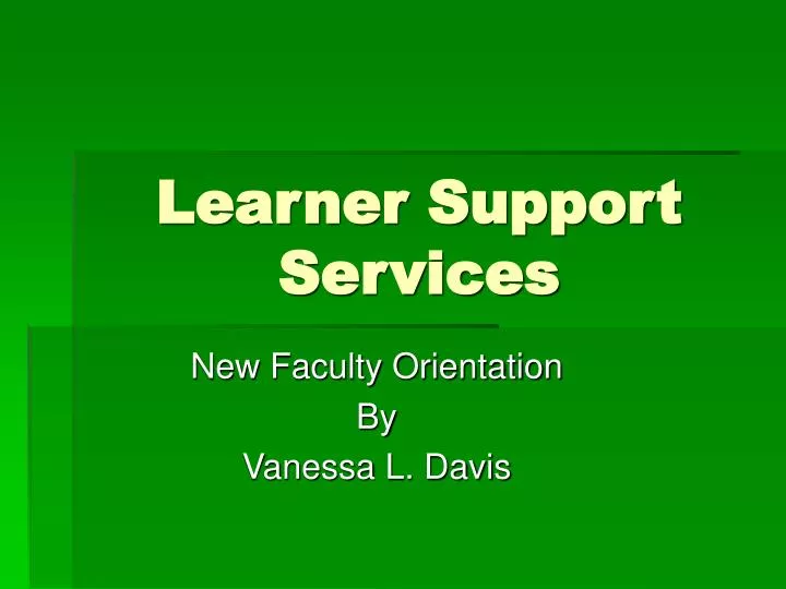 learner support services