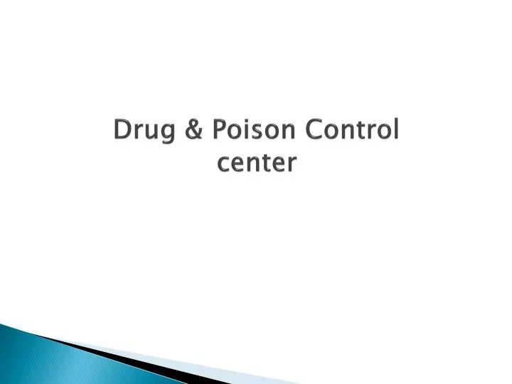 drug poison control center
