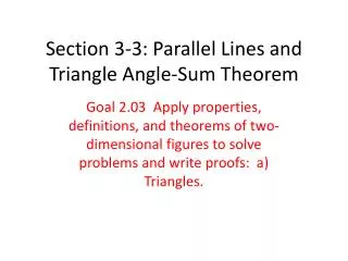 section 3 3 parallel lines and triangle angle sum theorem