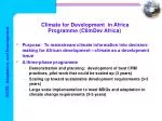 Climate for Development in Africa Programme (ClimDev Africa) - slide 1