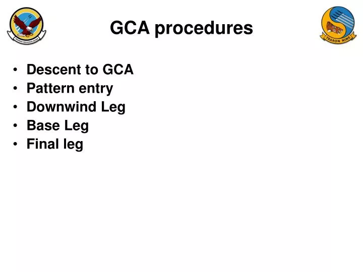 gca procedures