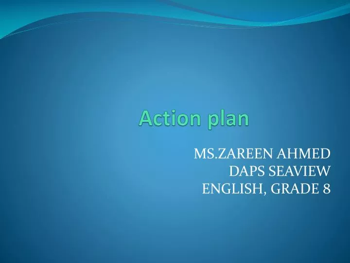 action plan