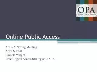 Online Public Access