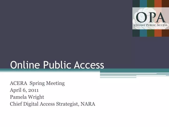 online public access