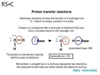 Proton transfer reactions