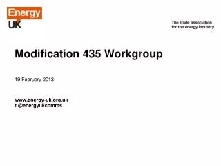Modification 435 Workgroup