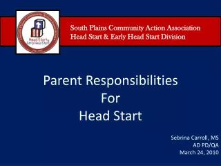 South Plains Community Action Association Head Start &amp; Early Head Start Division