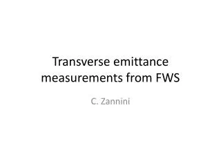 Transverse emittance measurements from FWS